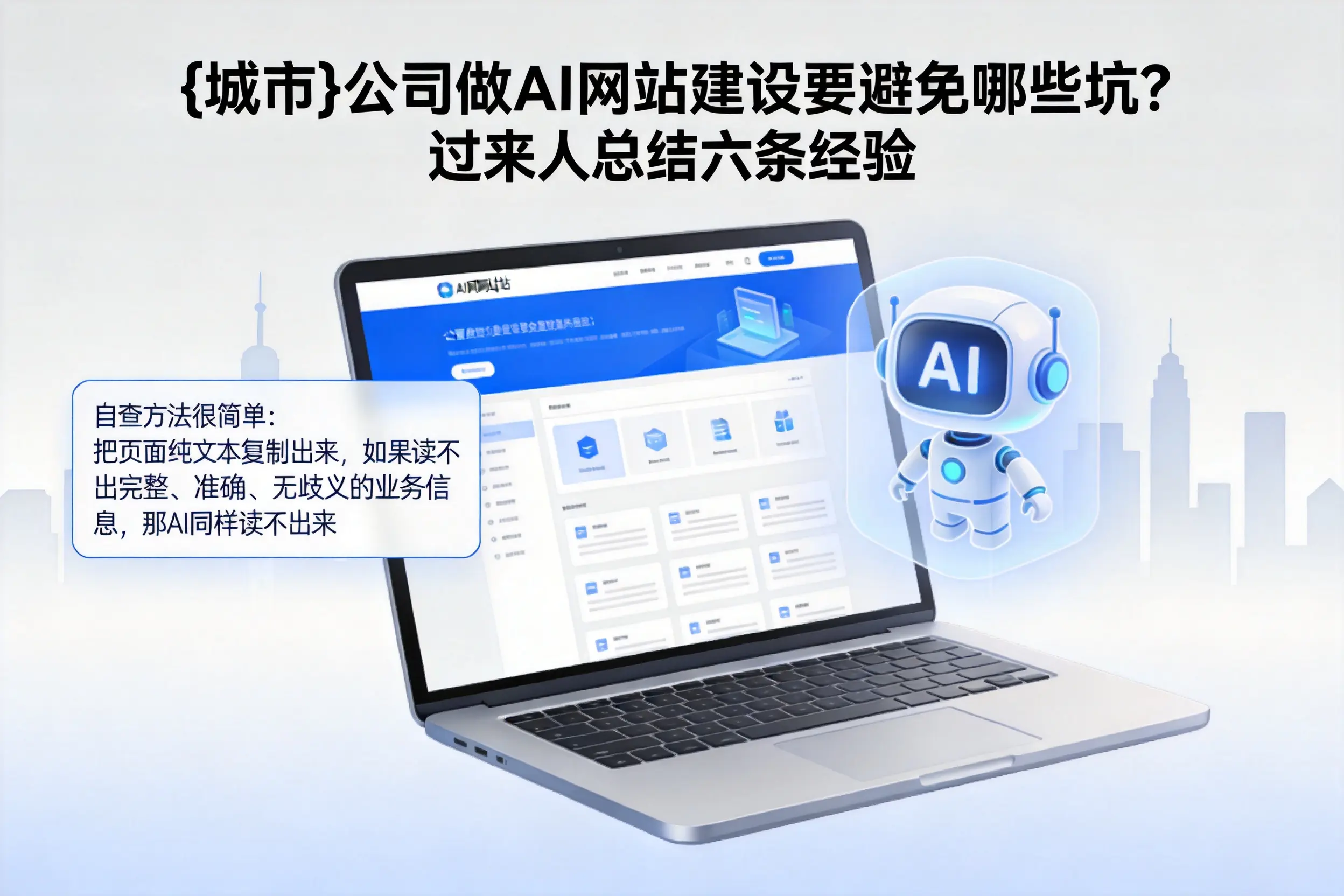 宣城公司做AI网站建设要避免哪些坑?过来人总结六条经验