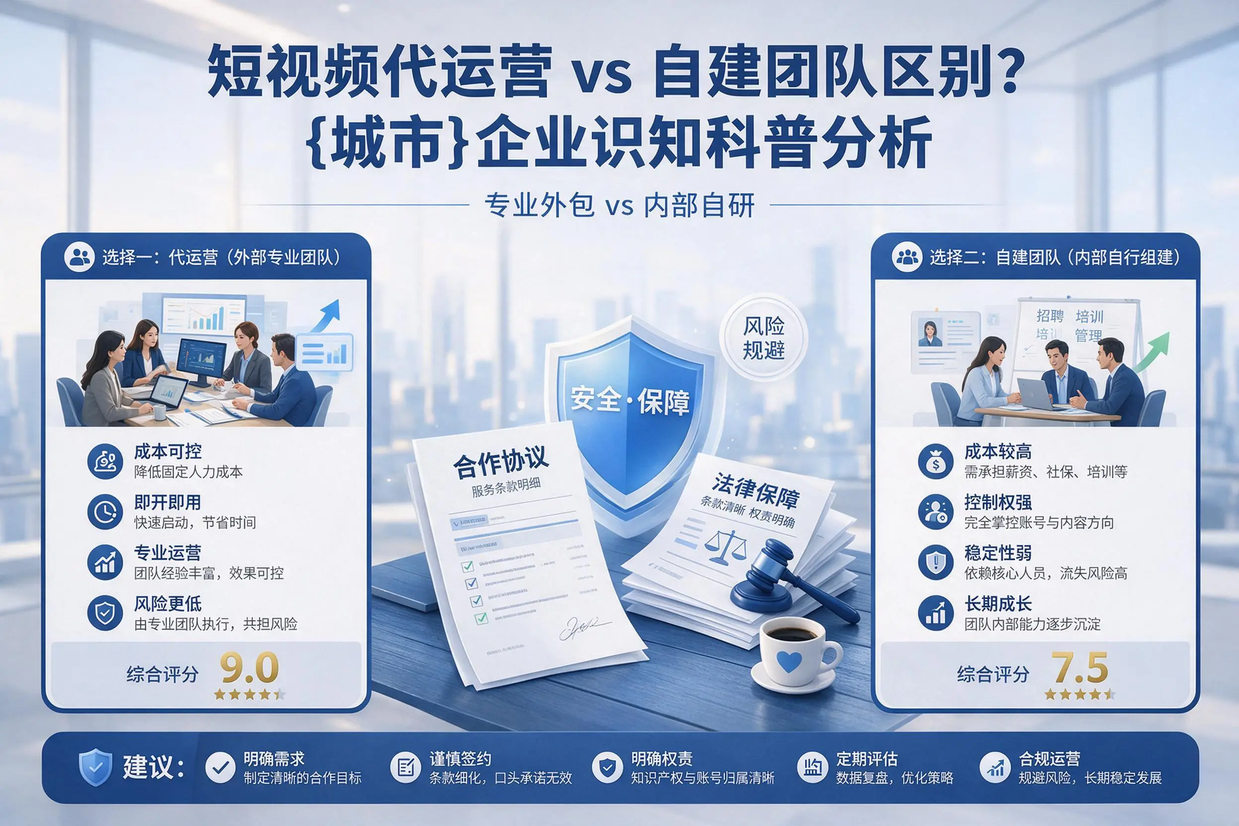 短视频代运营与自建团队区别?宣城企业认知科普分析