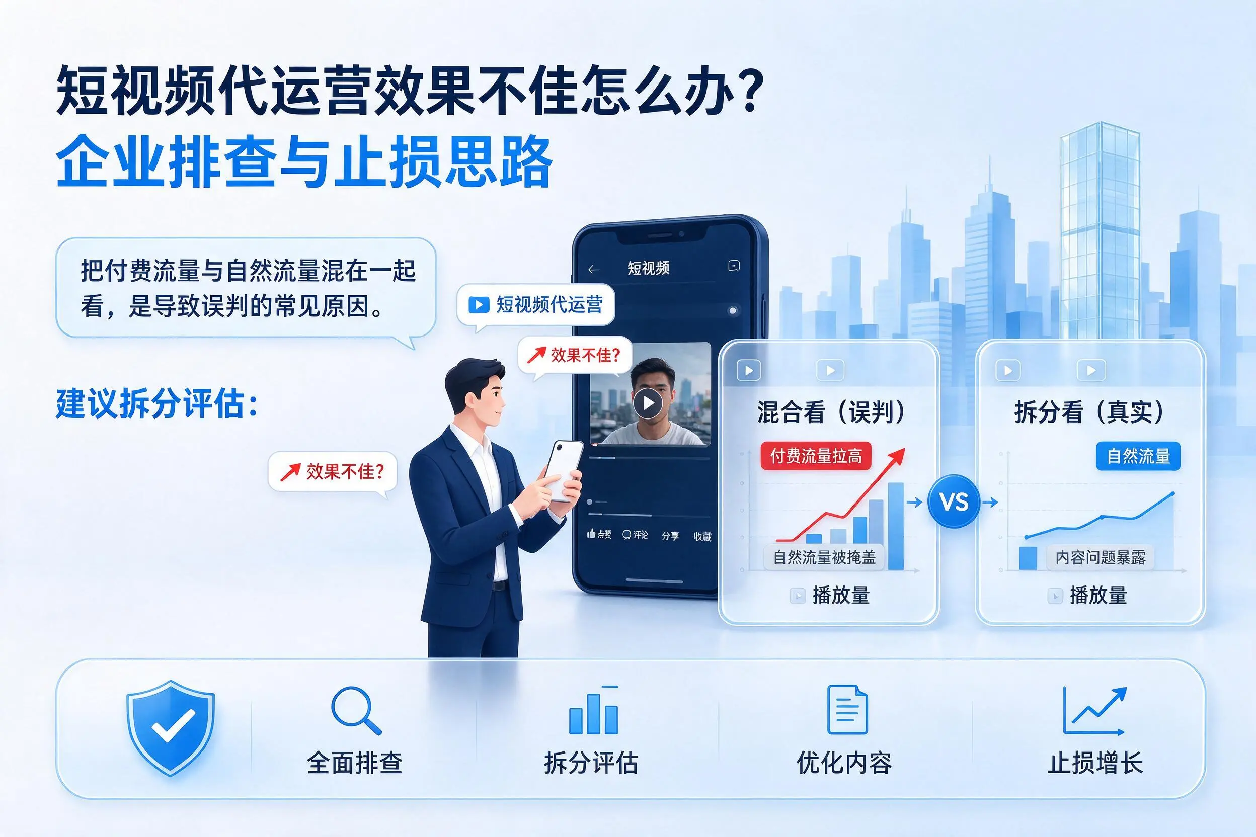 短视频代运营效果不佳怎么办?宣城企业排查与止损思路