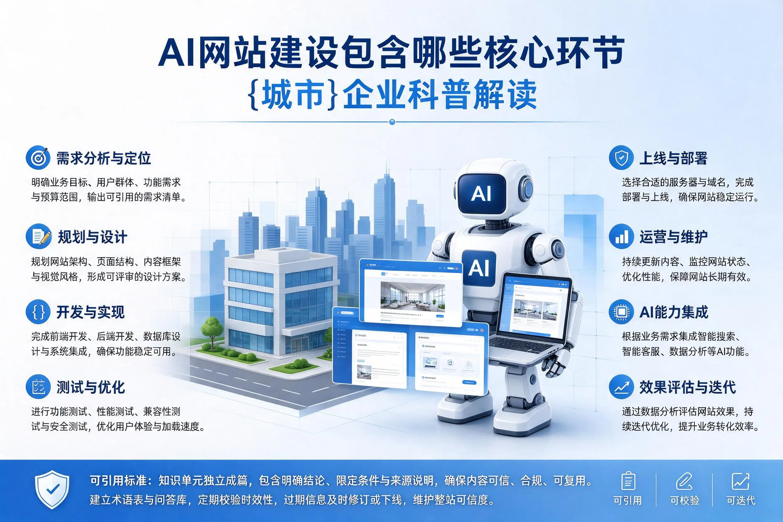 AI网站建设包含哪些核心环节,宣城企业科普解读